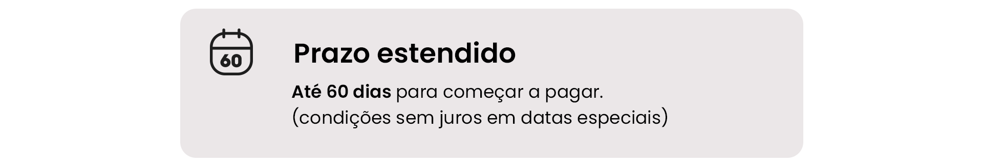 60 dias para pagar